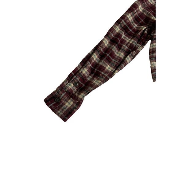 Madewell Flannel in Mahaska Burgundy Plaid Womens Button Up Shirt Pockets Small - Picture 16 of 16